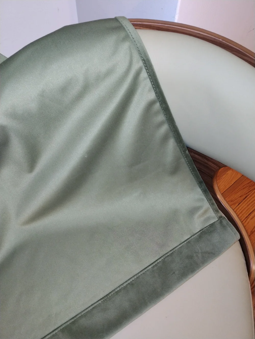 Plush Velvet Curtains (6) Panels in Olive Green 55